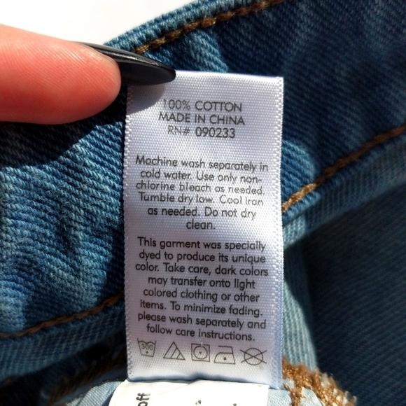 PacSun Retro Distressed Medium Blue High Rise Cropped Straight Leg Mom Jeans 25 - Picture 10 of 16